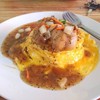 ข้าวไข่ข้นซอสพริกไทยดำหมูกรอบ 40฿