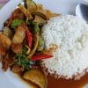 ผัดเป็ดหมูกรอบ