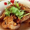 ปลาเนื้ออ่อนทอดกระเทียม