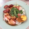 ข้าวหมูแดงหมูกรอบ 45฿