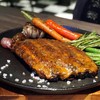 Grilled Pork Rack with BBQ Sauce served with Chinese Buns (390฿)