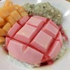 แคนตาลูป-ลูกเดือย-ราดน้ำสตอเบอรี่