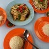 ไก่สับ+ผัดถั่วงอก+ข้าวมัน(×2)+น้ำบ๊วย(×2)+ซุปลูกชิ้นปลา = 23.6 myr