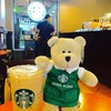 หมีบารีสต้าฮ่องกงซื้อ Iced Caffe Latte Venti 140.- @ Starbucks Montien