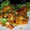 กุ้งแช่บ๋วยผัดกับพริกรสจัดที่เดียว