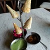 Chapati with assortments of chutney