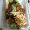 สภาพอาหารที่ร้านห่อรวมกันมาแบบคือคงคิดว่าเราจะเอาไปให้....กิน