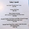 Special of the Day Menu