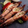 “Baked giant prawns”