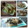 ของทอดและอาหารในรูปอร่อยเกือบหมดโดยเฉพาะเกี๊ยวซ่า หมึกและหนังปลาทอด