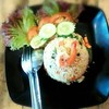 ข้าวผัดทะเล ราคาไม่แพง  55 บาท ได้กินกุ้งตัวโตโต 