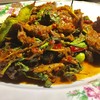 เนื้อนกกระจอกเทศผัดเผ็ด
