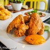 1. Crispy Chicken wings with Chili Lime Butter (150 บาท) 