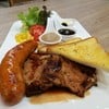 เนื้อหมูแข็งไป ไส้กรอกอร่อยมากกกก เลือกซอสแจ่วกับซอสเห็ดอร่อย