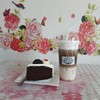ice latte & chocolate cake
