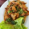รสเผ็ดเค็ม ตัวเนื้อหมูคงเป็นหมูป่าจริงๆเพราะแข็ง+เหนียวพอประมาณ