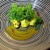 Grilled Squid, filied with Cha-om coriander, Passionfruit