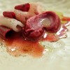 Raw Phuket cobia & Sour Tangerin Beetroot, Szechuan peper 