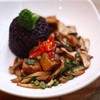 Khao Kaprao Hed with Jasberry Rice Khao Kaprao Hed with Jasberry Rice
