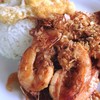 กุ้งทอดกระเทียม+ไข่ดาว กุ้งทอดกระเทียม+ไข่ดาว