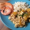 ฝักทองผัดไข่กับคุณกุ้งอบเกลือ