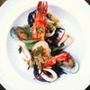 Squid ink linguini seafood Squid ink linguini seafood