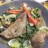 ตับหมูผัดใบโหรพา ตับหมูผัดใบโหรพา