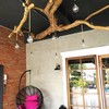 ประตูเข้าร้านมีโคมไฟที่เท่มาก
