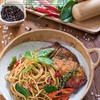 Signature: Thai Spicy Kee Mao Grilled Chicken Pasta Signature: Thai Spicy Kee Mao Grilled Chicken Pasta