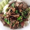 กระเพราเป่าปากเนื้อสด