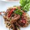 สปาเก็ตตี้ปูนิ่มผัดพริกไทยดำ
