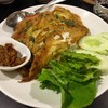 ไข่เจียวสมุนไพร กินกับน้ำพริกปลาร้าสับ 