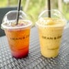 Raspberry Lemonade Iced Tea + Peach & Passion Fruit Smoothies 
