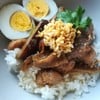 อาหารไทย ข้าวแห้งหน้าไก่