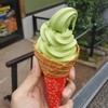 Green tea soft serve  (350 yen)