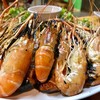 กุ้งเผามี 2 ไซส์ ใหญ่ 360 เล็ก 180 เด็ดตรงน้ำจิ้มซีฟู้ด แซ่บมาก