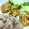 ข้าวลาบไก่ทอด