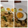 เนื้อข้าวทั่วไป ผัดมารสหวานเผ็ดน้อย หอมใบโหระพาเด่น ไข่ต้มทั่วไป
