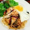 สปาเกตตี้ผัดพริกแห้งปลาอินทรีย์