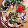กุ้งแม่น้ำเผาสะเดาน้ำปลาหวาน กุ้งแม่น้ำเผาสะเดาน้ำปลาหวาน