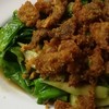 คะน้าไม่เหนียวกับหมูทอดกรอบ ร่วน อร่อย แปบเดียวก็กินหมด