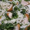 ยำขนมจีนไส้กรอกไก่หนังกรอบ