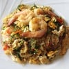 ผัดวุ้นเส้นชะอมกุ้ง
