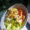 Chicken Breast with Avocado dip, tomato, Iceberg lettuce, onion, homemade mayo