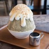 Hojicha kakigori. Hojicha kakigori.