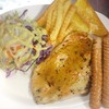 สเต็กไก่พริกไทยดำ49฿ + ใส้กรอกหมู34฿