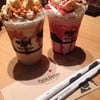 Tiramisu Cheesecake Frappe (left) and Strawberry Cheesecake Frappe (right)