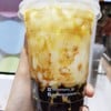 นมสดกับไข่มุกเคี่ยวน้ำตาลทรายแดงอุ่นๆ