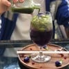 Matcha butterfly pea lemonade