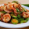 กุ้งผัดสะตอ 100.-